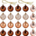 Set zbukurimesh për pemë Orion, 20 topa 4 cm, plastikë e pathyeshme, ngjyrë ari amber