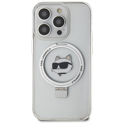 Mbrojtëse telefoni Karl Lagerfeld KLHMP15LHMRSCHH, iPhone 15 Pro 6.1", MagSafe, e bardhë