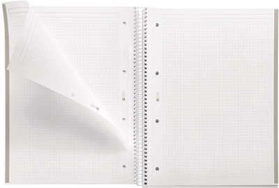 Тетратка MIQUELRIUS Notebook EMOTIONS, A4, со квадратно линење, сива