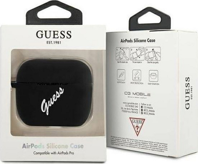 Mbrojtëse Guess Vintage për AirPods Pro, e zezë 