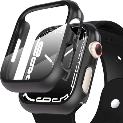 Mbrojtëse ore Tech-Protect Defense360 për Apple Watch 7 41mm, me xham tê integrum, e zezë