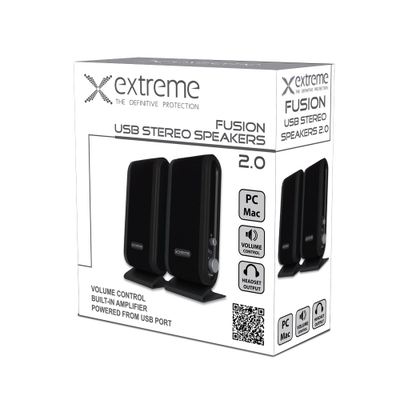 Altoparlantë kompjuteri Extreme Fusion XP102, 2.0 stereo, USB, të zinj
