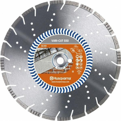 Teh diamanti Husqvarna Vari-Cut S50, 400mm, për blloqe dhe materiale shumë gërryese, ngjyrë argjendtë