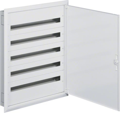 Kasetë shpërndarëse Hager FW2 FW536FT, 5x36 module, montim i fshehtë, e bardhë