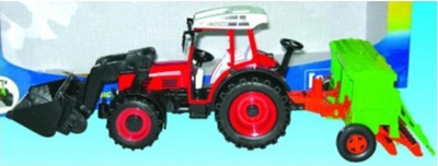 Lodër traktor Macyszyn Toys me makineri bujqësore, plastikë