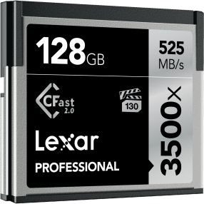 Kartë kujtese Lexar Professional 3500X CFast 2.0, 128GB, 525MB/s, e zezë