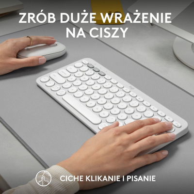 Kombo tastierë dhe mi Logitech Pebble 2 K380s M380s, wireless, Bluetooth, e bardhë