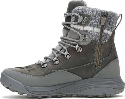 Këpucë mali Merrell Siren 4 Thermo Mid Zip WP W, membranë kundra ujit, taban Vibram, gri