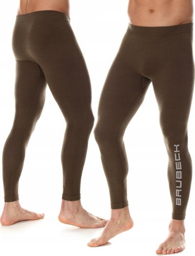 Pantallona termoaktive Brubeck LE12410 Ranger Wool, për meshkuj, lesh Merino, për temperatura të ulëta, kaki
