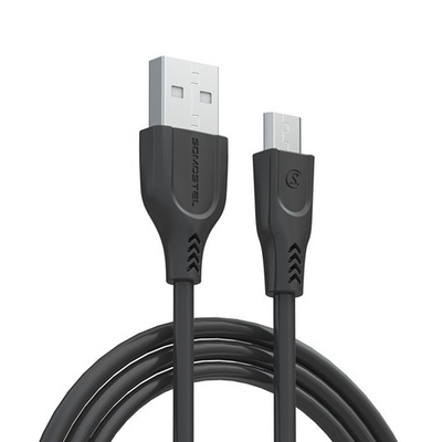 Kabllo USB SOMOSTEL SMS-BT01, 1.2m, Micro USB, 3.1A, e zezë