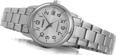 Orë dore Casio LTPV002D-7B për gra, analog quartz, çelik inox, argjend