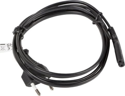 Kabllo rryme LANBERG CA-C7CA-10CC-0030-BK, 3 m, CEE 7/16 tek hyrja – IEC 320 C7 tek dalja, e zezë