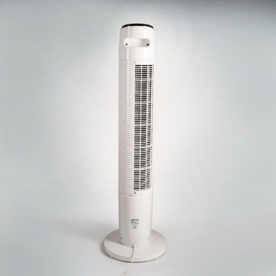 Ventilator kolonë me telekomandë, i qetë, i hollë, ngjyrë e bardhë