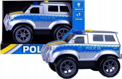 Lodër makinë policie Auto Police 690080, drita dhe tinguj, plastike, argjendtë