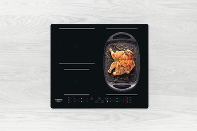 Вградлива индукциска плоча Hotpoint HB 4860B NE, 59 cm, 4 зони за готвење, црна