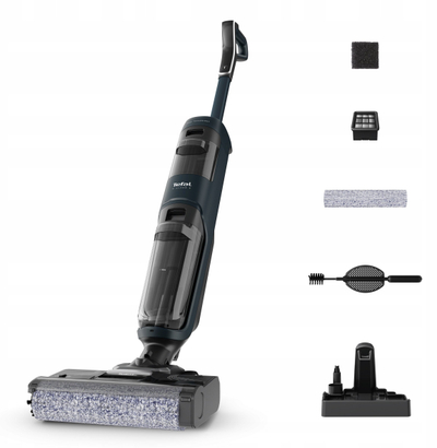 Pastrues dyshemesh me ujë Tefal X Clean 2, pa kabllo, 2 në 1, i zi