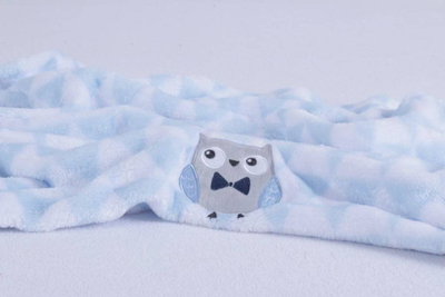 Batanije për bebe Babymatex Ricco Owl, 75x100 cm, poliester, me shumë ngjyra