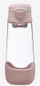 Shishe sportive b.box Tritan, 600ml, me grykë silikoni, rozë portokalli