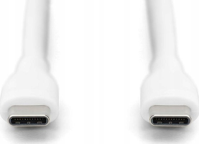 Kabllo USB C Digitus Silicone, 2m, 60W Power Delivery, e bardhë