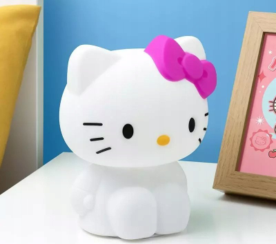 Dritë nate Hello Kitty, silikoni, me bateri të rikarikueshme, e bardhë