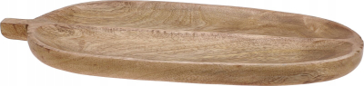 Tabaka dekorative Leaf Tray, 40x18cm, ngjyrë ari