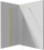 Panel dushi Deante Prizma KTJ_Z37P, 70 cm, xham 6 mm, ngjyrë ari