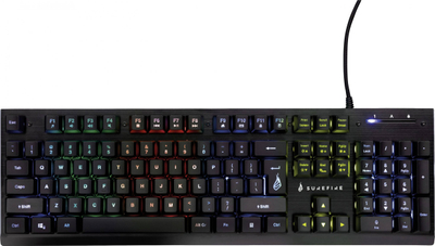 Tastierë gaming Surefire KingPin X2, USB, drita RGB, e zezë