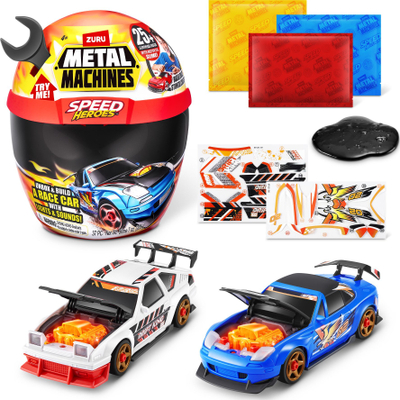 Lodër mësimore Zuru Antsy Labs 67125 Metal Machines Speed Hero, set për me montu makinë, shumëngjyrëshe