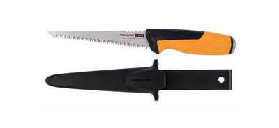 Sharrë dore Fiskars, 15cm, 8tpi, zezë/ portokalli