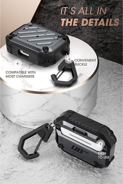 Kuti mbrojtëse Supcase Unicorn Beetle Pro për AirPods Pro, e zezë