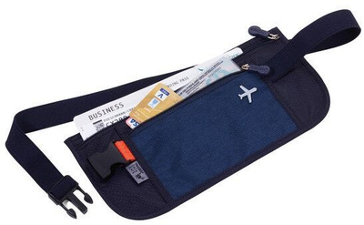 Çantë beli Troika SAFETY BELT, mbrojtje RFID NFC, poliester, blu e errët