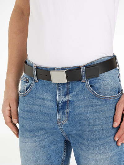 Rrip lëkure për meshkuj Calvin Klein, i zi