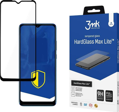 Mbrojtës ekrani 3MK HardGlass Max Lite për TCL 30 SE, xham i fortifikuar, kornizë e zezë