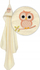 Peshqir me kapuç Matex BATH COVER ROBIN 02, 80x80cm, pambuk 100%