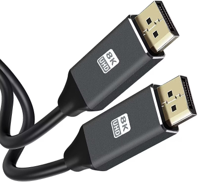 Kabllo RoGer DisplayPort 1.4, 8K UHD, 1.8m, e zezë