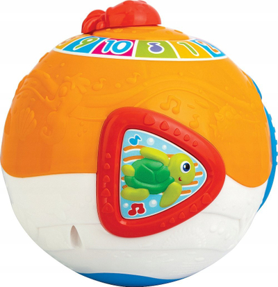 Top lodër Smily Play Ocean Ball of Fun, me drita edhe muzikë, shumëngjyrësh