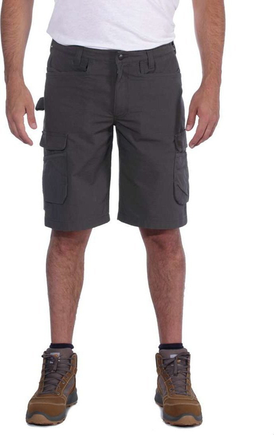 Shorce cargo Carhartt Steel Multipocket, Rugged Flex, gri e errët, W38
