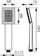 Dush dore Ferro SINUS 1F, 1 funksion, i zi