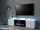 Komodë TV Bed Meble Eva, oxhak elektrik, 180x40x52cm, e bardhë me shkëlqim