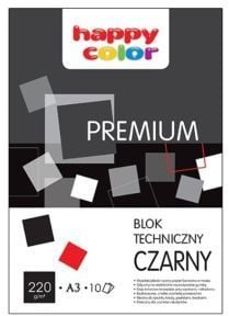 Bllok vizatimi Happy Color Premium, A3, 220g 10 fletë, i zi
