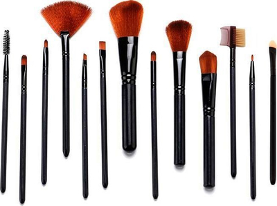 Set brusha për grim TopShine AG92L, 12 copë, të zeza/kafta