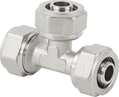 Lidhëse T Hydroland PEX.T.20, 20x20 mm, bronz i nikluar