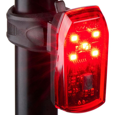 Dritë e pasme biçiklete Dunlop, 5 LED, me funksion freni, e kuqe