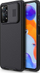 Mbrojtëse telefoni për Xiaomi Redmi Note 11, me kapak kamere, antirrëshqitëse, ngjyrë e zezë