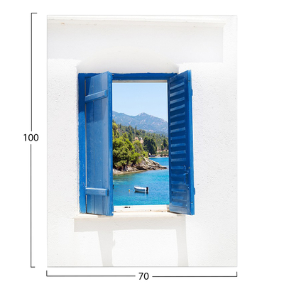 Pikturë murale GOBI Series HM4770, kanavacë e printuar, 70x100cm, blu e bardhë