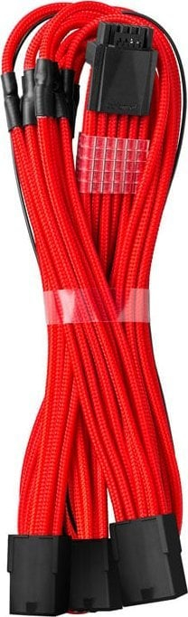 Kabllo adapter CableMod PRO ModMesh 12VHPWR në 3x PCIe, 45 cm, i kuq