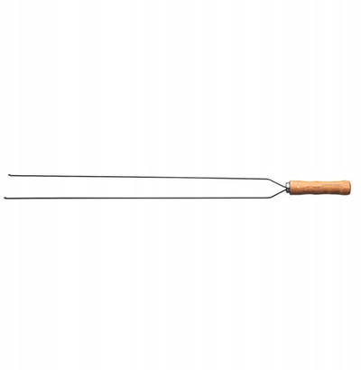 Shkop i dyfishtë për mish me dorezë druri, 85 cm, çelik inoks