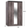 Dollap  Jacintha 3-dyersh ash me pasqyrë 120×53×190.5 cm (HM2275)