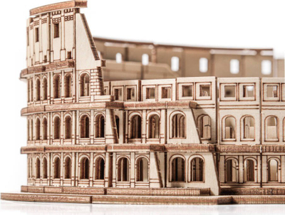 Puzzle druri 3D Nice Idea Colosseum E016, model ndërtimi, shumë pjesë, ngjyrë druri natyrale