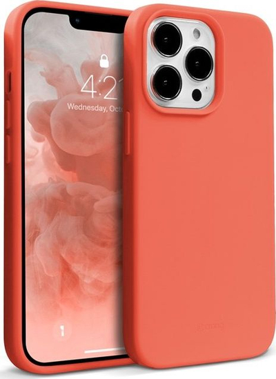 Këllëf telefoni Crong Color Cover, për iPhone 13 Pro, silikon, ngjyrë koral